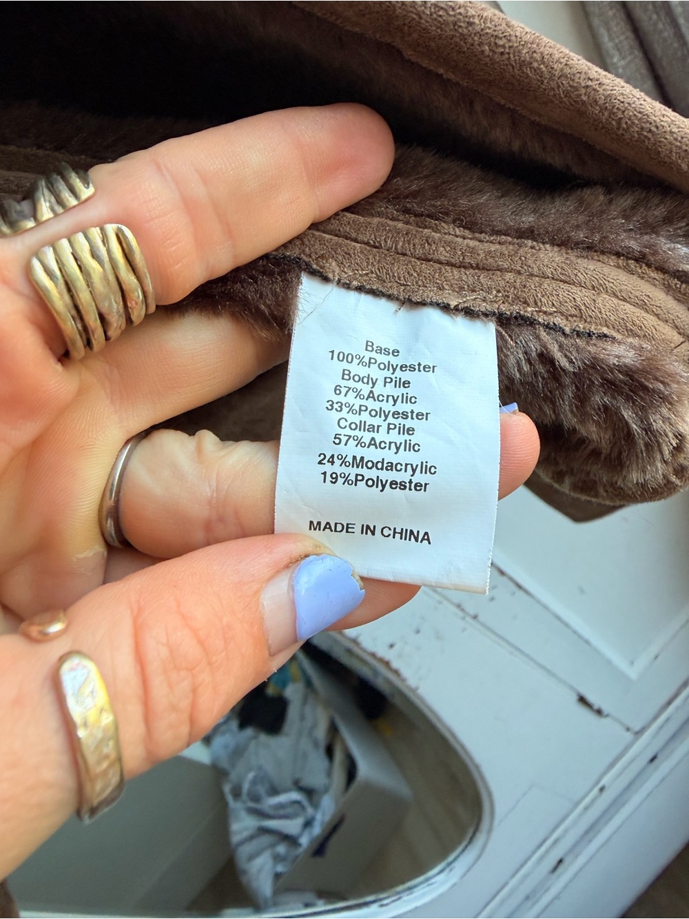 Forever New Tan Faux-Suede Trench Coat with Faux-Fur Collar - Picture 6 of 9